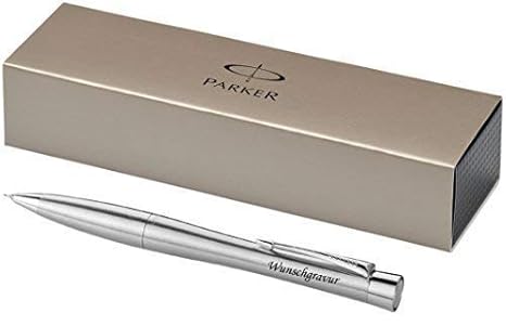 Exklusiver PARKER Kugelschreiber Modell URBAN silber inkl. Gravur Lasergravur graviert neu