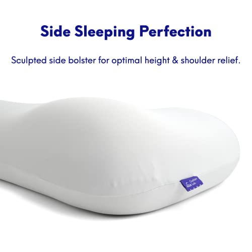 Cushion Lab Deep Sleep Pillow, Patented Ergonomic Contour Design for