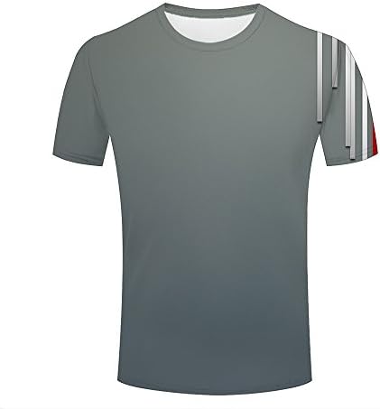 Men 3D Printed Graphic Tee Shirt Metallic Stripes and Wall Summer Short Sleeve T-Shirt XXL