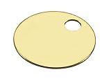 Brass Tags - Quality Polished Finish 1 inch Circle - Pk/25