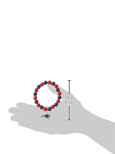 NFL Siskiyou Sports Womens New England Patriots Fan Bead Bracelet One Size Team Color