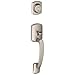 Schlage F92 GRW 619 Greenwich Exterior Half of Dummy Handleset Lever, Satin Nickel