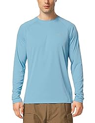 BALEAF Men's Long Sleeve Swim Shirts Rash Guard UV