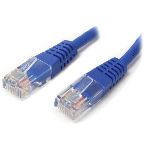 StarTech 12ft Cat5e Snagless Ethernet Cable, PoE, Blue (M45PATCH12BL) at Amazon