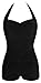 Angerella Vintage Boy-Leg One Piece Ruched Swimsuit Bathing Suits