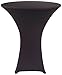 Goldstream Point Black 32 Inch Round x 43 Inch Tall Spandex Cocktail Tablecloth Folding Cover Stretch