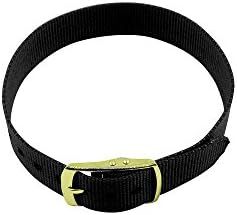 12mm Women's Black One Piece Slip Thru Nylon Sport Active Watch Band