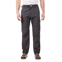 Swiss Alps Mens UPF 30+ Sun Protection Multi Pocket Convertible Pants, Dark Grey, 32/32