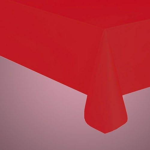 Heavy Plastic Table Covers 54" x 108" (2, Red)