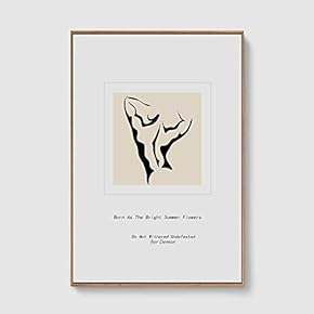 Framed Canvas Home Artwork Decoration Line Art Canvas Wall Art for Living Room, Bedroom - 16x24 inches