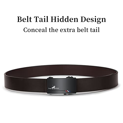 Mens Belt Brown, Ratchet Belt Dress with 1 3/8\