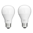 Philips 465443 Hue White A19 Light Bulb, 2-Pack,Works with Amazon Alexa