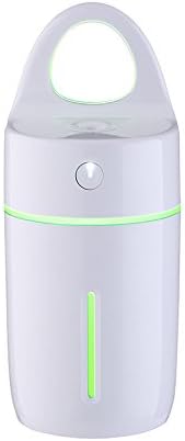 IVLWE Portable USB Ultrasonic Air Humidifier Water Diffuser Mist Maker for Bedroom/Car/Office/Desk Usage 175ML (White-S)