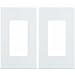 Leviton 80301-SW 1-Gang Decora Plus Wallplate Screwless Snap-On Mount (2 Pack, White)