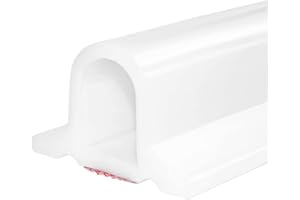 Duzzy 39 Inch Collapsible Shower Threshold Water Dam, Silicone Shower Water Stopper Barrier, Ideal for Wheelchair Accessible, Suitable for Accessibility ADA Handicap Showers Bathroom(3.3 Ft, White)