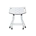 MedMobile Folding Shower Chair with Handles and Drainage Holes