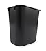 Rubbermaid Commercial Products Deskside Wastebasket/Trash Can, 3.25-Gallon/13-Quart, Black, Small, for Bedroom/Bathroom/Office, Fits Under Desk/Sink/Cabinet, Pack of 12