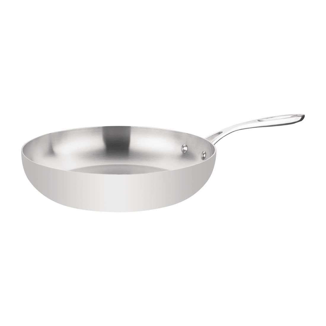 Vogue Y321 Tri-Wall Frying Pan, Stainless Steel, 280mm | Induction Compatible