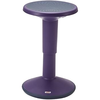 ECR4Kids SitWell Height-Adjustable Wobble Stool - Active Flexible Seating Chair for Kids and Adults - School and Office, Eggplant
