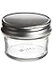 Nakpunar 12 pcs, 4 oz Glass Mason Jars with One Piece Silver Plastisol Lined Lids (4 oz, 12 pcs, Silver)