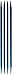 Susan Bates 7-Inch Silvalume Double Point Knitting Needle, 5mm, Turquoise, 4 Per Package