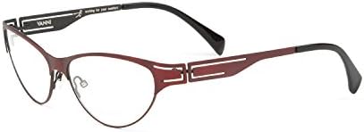 Vanni Solid Collection Eyeglass Frames 55mm Brushed Red