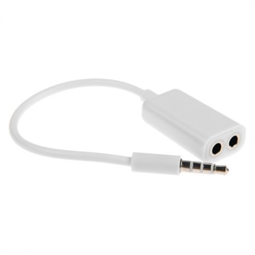 ANRANK AK1235ASW White 3.5mm Audio Y Splitter Cable Cord Plug Speaker Headphones for Smartphones iPhones iPads iPods Tablets MP3 players Laptops - Thumbnail 5