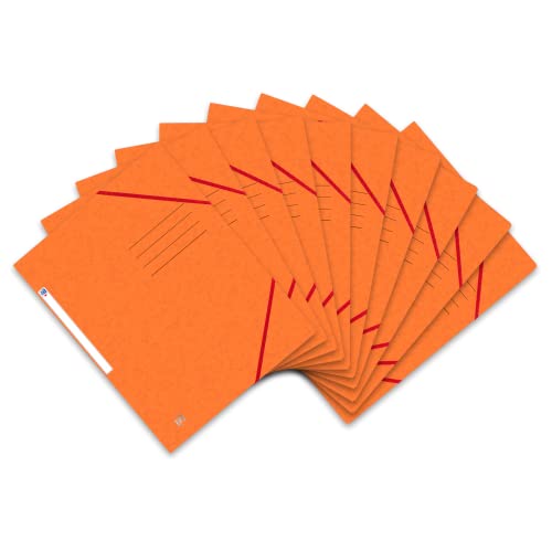 Oxford Hoekspanmap A4, van karton, oranje, 10 stuks, 400116307