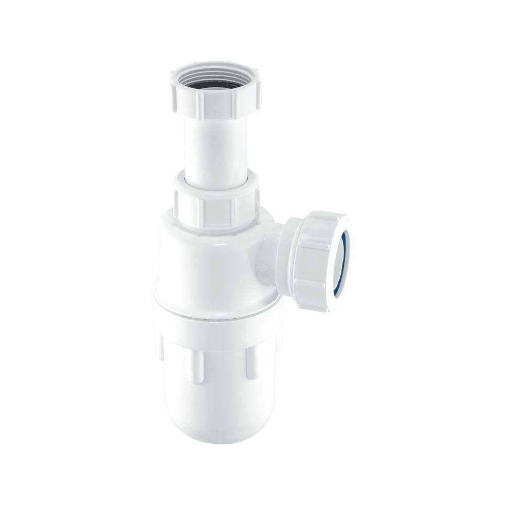 McAlpine C10A 1.5-Inch Adjustable Inlet Bottle Trap - White