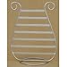 Mango Steam Harp Stud Earring Jewelry Organizer, Display Stand, Storage, Gift (Silver/Large)