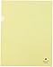 Business Source Transparent Poly File Holders, Yellow, Holds 8-1/2 x 11 Sheets