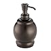 InterDesign 76685 I York Metal Short Soap and Lotion Dispenser Pump for Master, Guest, Kid's Bathroom or Kitchen, 3.75