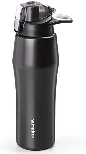 Cupture Action Water Bottle Flip Top with Handle - 22oz Stainless Steel Vacuum-Insulated