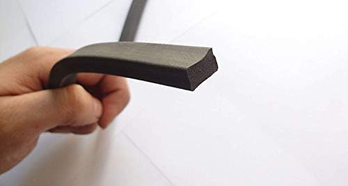 Sponge rubber seal solid 1CM Height X 1.5CM Width | Universal weatherstrip Extrusion Neoprene Strip (48 METER)