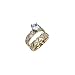 Lavencious Clear CZ 2 pcs Two Tone Matt Stainless Steel Wedding Sets 5MM Engagement Ring Size 5 to 12