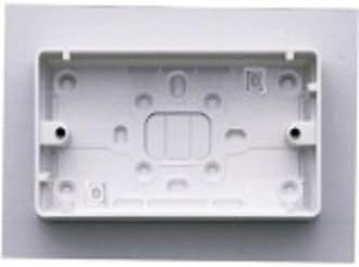 MK K2183WHI White PVC 2 Gang Surface Mounting Box With Knockouts 32mm