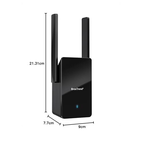 BrosTrend AX3000 WiFi 6 Range Extender Booster with Gigabit Port, Wireless Booster Repeater, Dual Band Repetidor WiFi 6, Wireless Extender Signal for Home Up to 2200 sq.ft. & 45 Devices, Easy Setup