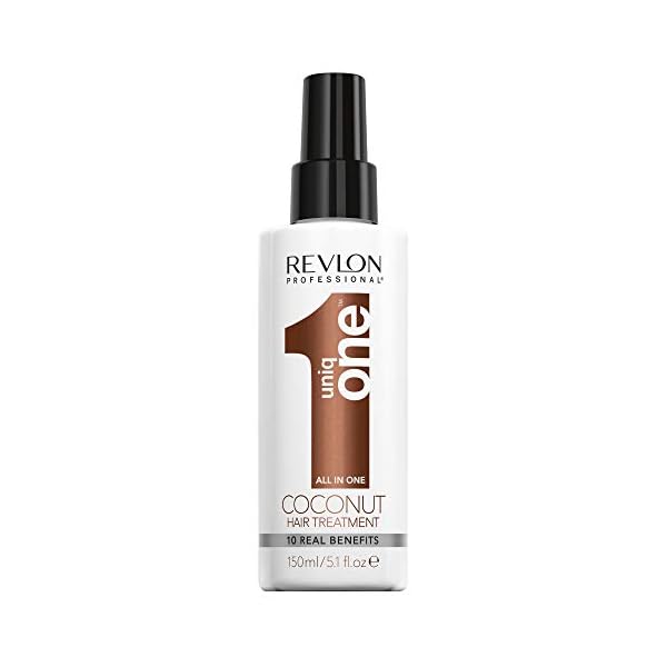REVLON-Uniq-One-Coconut-Hair-Treatment-150ml Revlon UniqONE Professional Leave In Conditioner, Gifts For Women / Men, Vegan Hair Treatment For Shine & Frizz Control…