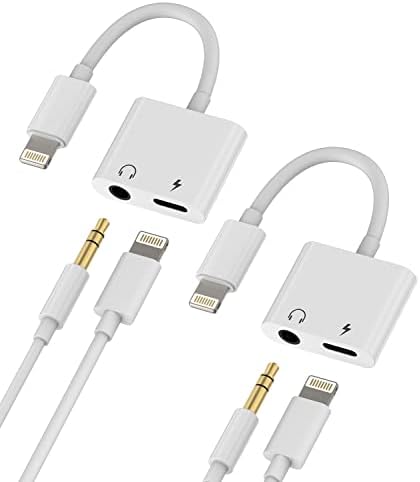 Adattatore 2-in-1 Per IPhone 13/12/11 - Jack Audio 3.5mm AUX E Ricarica Lightning - Cavo Sincronizzazione 10cm