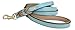 Soft Touch Collars Heavy Duty Leather Braided Dog Leash, 6 ft x 3/4 Inch, Turquoise with Beige Padded Handle