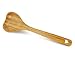 KOVOT Heart Shaped Bamboo Spoon With Rest Set | Non Scratch Durable Kitchen Serving Spoon Scooper | Wood Ladle Tableware for Cooking, Serving Salad, Stirring Soup | Great Valentines Day Gift!