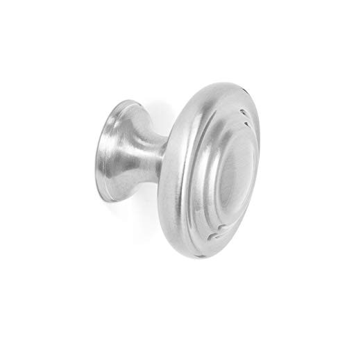 BirdRock Home Classic Cabinet Knobs | Brushed Nickel | 25 Pack | Kitchen Cupboard Furniture Cabinet Hardware Drawer Dresser Pull | 1.25 Inch Diameter