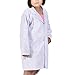 Kids Lab Coat for Unisex Kid Scientists Role Play Costume Halloween Pretent Dress-up Set (Small, White)