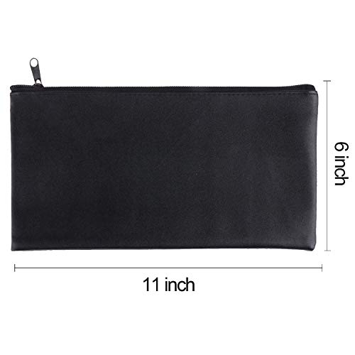 Zipper Bank Bags,4 Pack Money Pouch Bank Deposit Bag PU Leather Cash and Coin Pouch Bank envelopes with Zipper (Mix-Color)