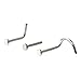 Ruifan 18G 20G 316L Surgical Steel Curved Nose Stud Ring Bone L-Shaped Twister Screws with 2MM Flat Top Piercing Jewelry 2-3PCS