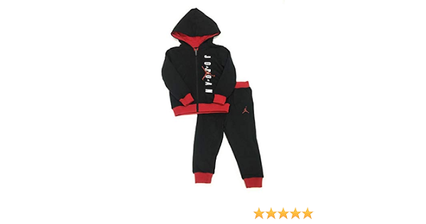 Amazon.com: Jordan - Conjunto de sudadera y pantalón con capucha para niño,  color negro y rojo : Ropa, Zapatos y Joyería
