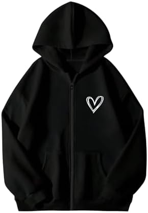 SHENHE Men's Zip Up Graphic Hoodie Long Sleeve Drawstring Thermal