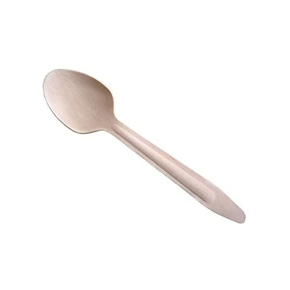 GREENBOX Environmentally Friendly Disposable Wooden Spoon, Wooden Spoon, Disposable Cutlery, Biodegradable and Compostable Cutlery, 100 x Disposable Spoons 16.5 cm