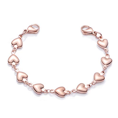Linnalove Rose Gold Heart Link Interchangeable Medical Alert