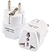 2 Pack European Travel Adapter Plug for European Outlets - Type C, Type E, Type F - Europe Plug Adapter Works in France, Spain, Italy, Germany, Netherlands, Belgium, Poland, Russia & More primary